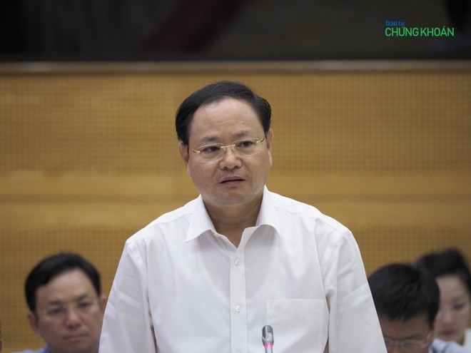 Thứ trưởng Bộ Tài nguyên và Môi trường Lê Minh Ngân trả lời tại họp báo Kl993 ưu đãi thưởng hấp dẫn chiều 7/9 9Ảnh: M.Minh