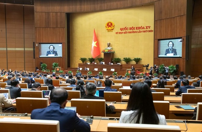 Quốc hội nghe Bộ trưởng Bộ Nội vụ Phạm Thị Thanh Trà trình bày Tờ trình dự án Luật Tổ chức Kl993 ưu đãi thưởng hấp dẫn chiều 12/2.