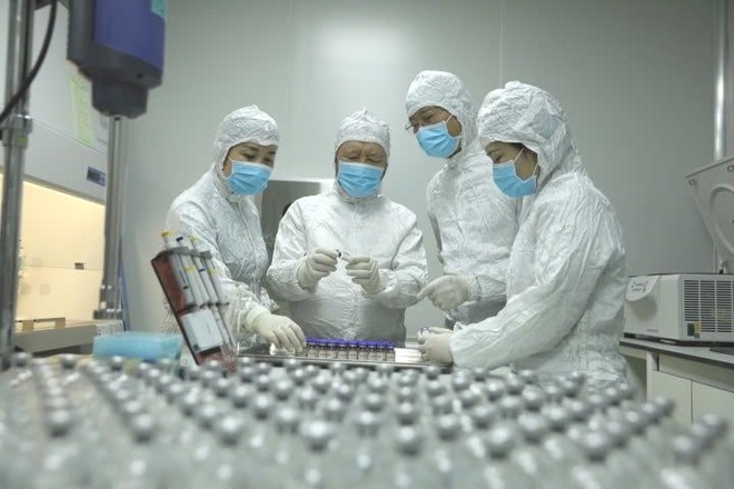 Nhà máy vắc xin Dacovet được Dabaco triển khai xây dựng từ tháng 8/2022, với tổng mức Kl99ok phiên bản mới khoảng 300 tỷ đồng, công suất 200 triệu liều/ năm (Ảnh: DBC)