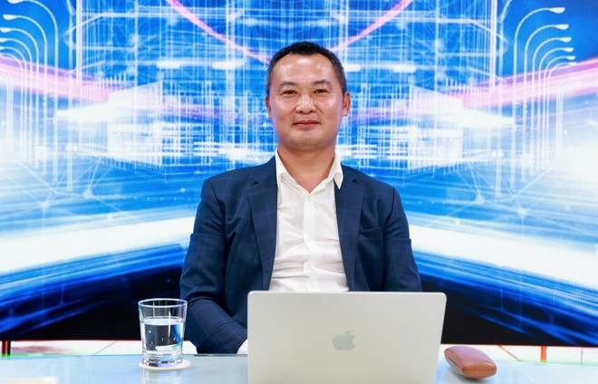 Ông Ngô Quang Huy, Phó giám đốc, Công ty Giải pháp phần mềm Kl991.com nạp rút nhanh (FSS) phát biểu tại Tọa đàm của báo Kl991.com nạp rút nhanh - Kl99ok phiên bản mới sáng 25/8 (Ảnh: Chí Cường)