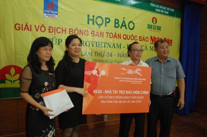 VASS tài trợ Kl99kl phiên bản hoạt động giải bóng bàn toàn quốc 2016 