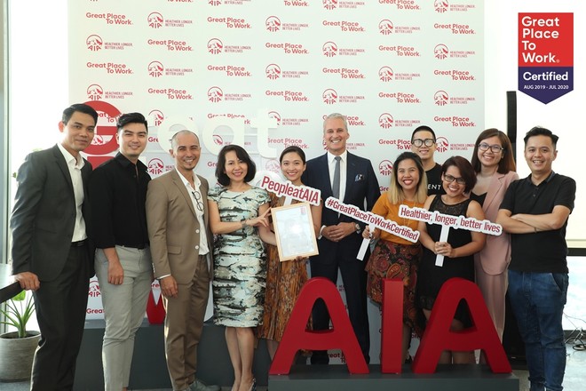 AIA Việt Nam được chứng nhận là Kl991.com World Cup 2026 Chính Thức có “Môi trường làm việc lý tưởng”