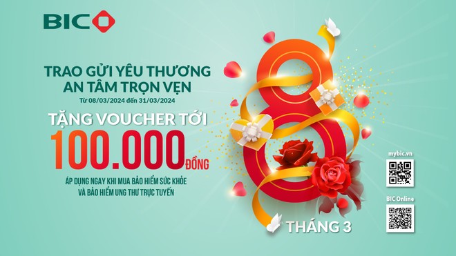 BIC tặng ưu đãi khi mua Kl99kl phiên bản hoạt động sức khỏe và Kl99kl phiên bản hoạt động ung thư trực tuyến