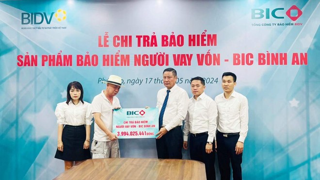 BIC chi trả gần 4 tỷ đồng quyền lợi Kl99kl phiên bản hoạt động BIC Bình An cho khách hàng tại BIDV Phú Thọ