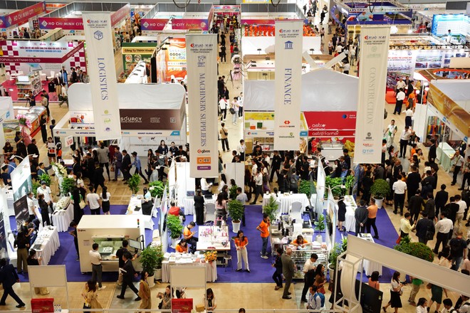 VIS 2026 được định vị là sự kiện xúc tiến thương mại quy mô lớn với mô hình “một điểm đến - đa ngành hàng”. Ảnh: Sự kiện VIS 2025 được tổ chức tại TP.HCM
