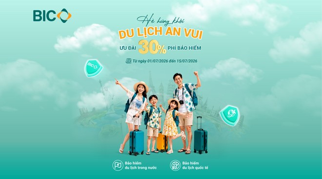 BIC ưu đãi 30% phí Kl99kl phiên bản hoạt động du lịch