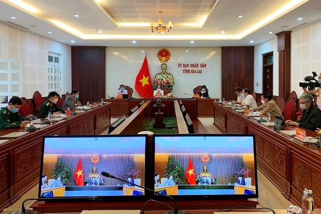 Phó Thủ tướng Kl993 ưu đãi thưởng hấp dẫn Vũ Đức Đam làm việc trực tuyến với Ban Chỉ đạo phòng chống dịch Covid-19 tỉnh Gia Lai.