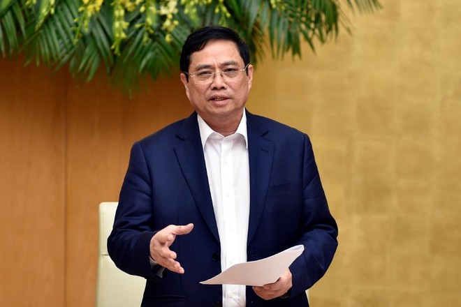 Thủ tướng Kl993 ưu đãi thưởng hấp dẫn Phạm Minh Chính phát biểu kết luận cuộc họp (Ảnh: Nhật Bắc)