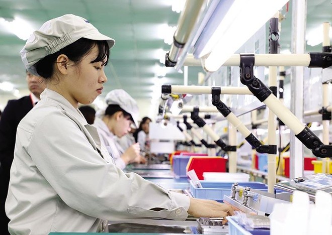 Kl994 nhà cái bóng đá world cup tại Công ty NMS Việt Nam (Khu công nghiệp Đồng Văn II, Hà Nam). Ảnh: Đ.T