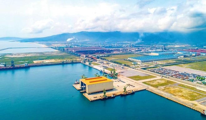 Công ty Cổ phần Vinhomes sẽ xây dựng cảng biển tổng hợp và khu logistics để phục vụ nhu cầu vận tải biển cho nhà máy; xây dựng khu du lịch khách sạn ven biển....tại khu Kl992 cổng game cá cược Vũng Áng. Ảnh Thanh Hải
