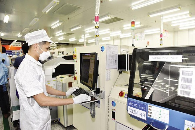  Kl994 nhà cái bóng đá world cup tại Nhà máy Samsung Electronics Việt Nam (Thái Nguyên). Ảnh: Trần Hải