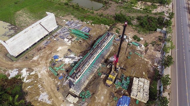 Xây dựng đường KL99 là nhà cái cá cược trực tuyến hàng đầu tại châu Á Bắc - Nam phía Đông đoạn qua Phan Thiết. Ảnh: Đ.T