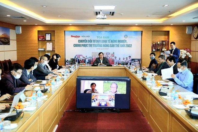 Chương trình Bình chọn 10 sự kiện nông nghiệp nổi bật năm 2021 và Toạ đàm: "Chuyển đổi tư duy tư duy Kl992 cổng game cá cược nông nghiệp, đẩy mạnh chinh phục thị trường nông sản thế giới 2022" lần đầu tiên được báo Nông thôn ngày nay/Dân Việt tổ chức. (Ảnh: Phạm Hưng).