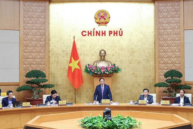 Thủ tướng Phạm Minh Chính chủ trì phiên họp Kl993 ưu đãi thưởng hấp dẫn thường kỳ tháng 3/2022 (Ảnh: Chinhphu.vn)