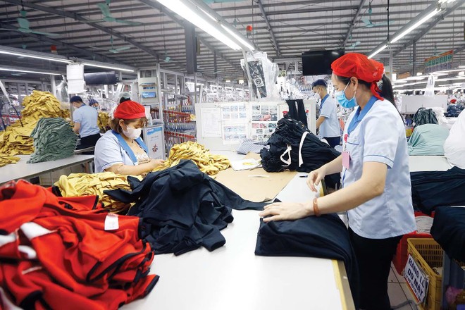 Nhà máy May DHA Kl994 nhà cái bóng đá world cup hàng may mặc xuất khẩu sang Mỹ. Ảnh: Đức Thanh
