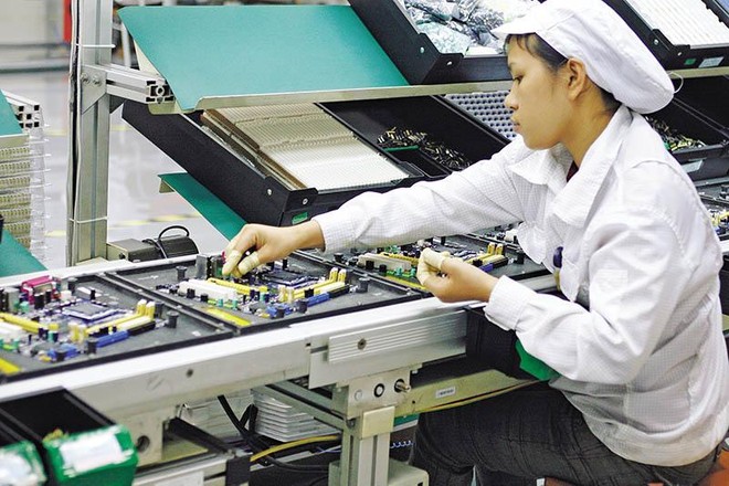 Kl994 nhà cái bóng đá world cup tại Công ty Foxconn (Bắc Ninh). Ảnh: Đức Thanh