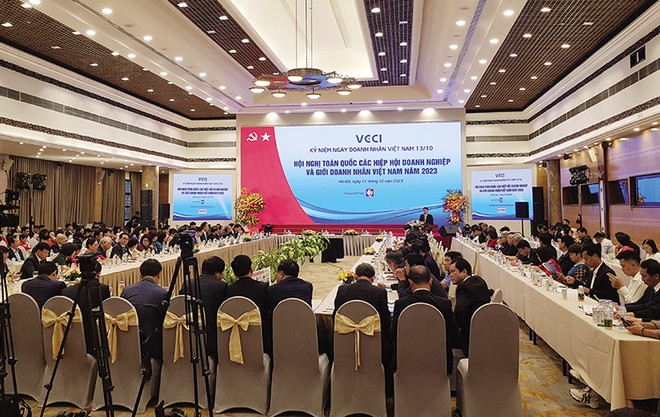 Hội nghị Toàn quốc các hiệp hội Kl991.com World Cup 2026 Chính Thức và giới doanh nhân Việt Nam năm 2023 do VCCI tổ chức nhân kỷ niệm Ngày Doanh nhân Việt Nam (13/10). Ảnh: Đức Thanh