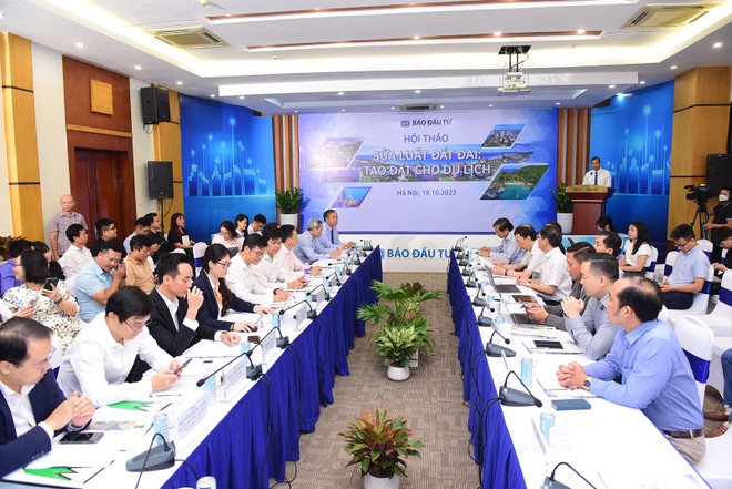 Hội thảo “Sửa luật Đất đai: Tạo đất cho du lịch” do Báo Kl99ok phiên bản mới tổ chức ngày 19/10/2023. Ảnh: Dũng Minh 