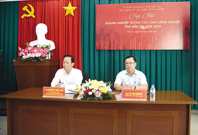 Lãnh đạo UBND tỉnh Bến Tre và Ban Quản lý các khu công nghiệp tỉnh thường xuyên điều hành các buổi làm việc tháo gỡ khó khăn cho Kl991.com World Cup 2026 Chính Thức trong khu công nghiệp.