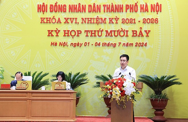 Phó trưởng Ban Kl992 cổng game cá cược - Ngân sách (HĐND TP. Hà Nội) Vũ Ngọc Anh báo cáo thẩm tra .