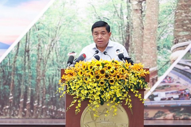 Bộ trưởng Bộ Kế hoạch và Kl99ok phiên bản mới Nguyễn Chí Dũng phát biểu tại Hội nghị Hội đồng điều phối vùng Đông Nam Bộ lần 4 - Ảnh: VGP