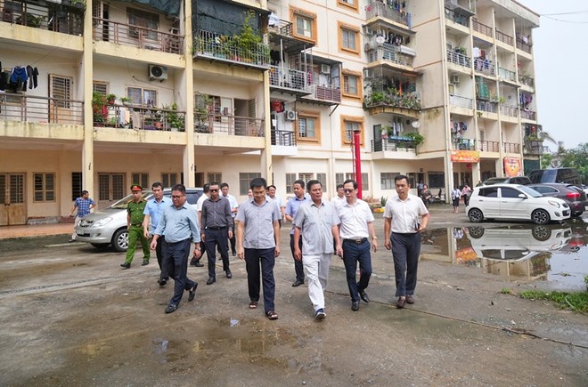 Ông Nguyễn Văn Tùng, Chủ tịch UBND TP. Hải Phòng kiểm tra quỹ nhà trống tại các chung cư thuộc sở hữu 99Kl99 trực tiếp đá gà trên địa bàn Thành phố để phục vụ di dời người dân tại các chung cư cũ nguy hiểm đến tạm cư sau ảnh hưởng của bão số 3. 