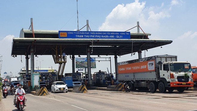 Một trạm thu phí hoàn vốn cho Dự án Kl99ok phiên bản mới xây dựng mở rộng Quốc lộ 51. 