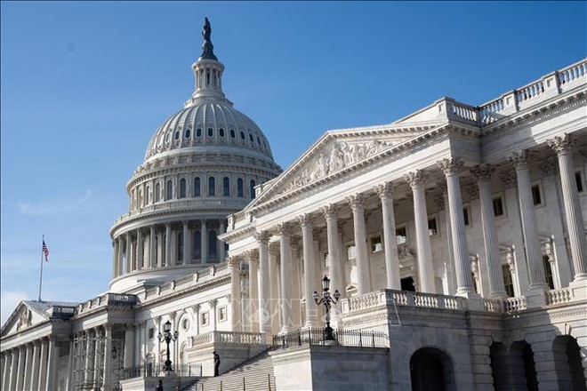 Tòa nhà Quốc hội Mỹ tại Washington, D.C. Ảnh: THX/TTXVN
