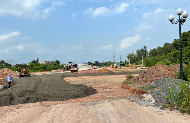Tuyến đường Bắc Sơn kéo dài trong giai đoạn thi công.