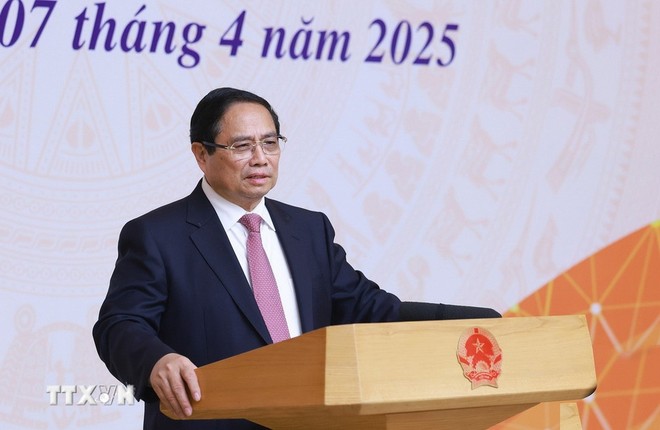 Thủ tướng Phạm Minh Chính khai mạc Hội nghị về thương mại quốc tế. Ảnh: TTXVN 