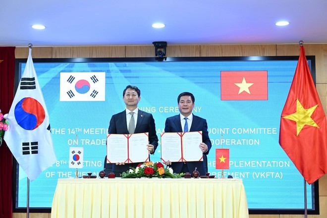 Kỳ họp lần thứ 14 Ủy ban hỗn hợp về hợp tác thương mại, công nghiệp, năng lượng Việt Nam-Hàn Quốc. 