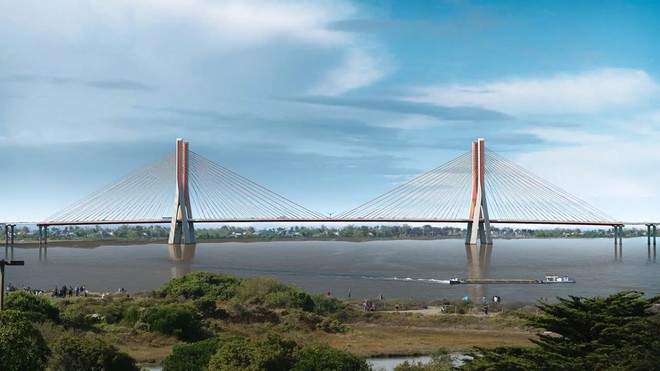 Phương án thiết kế cầu Ngọc Hồi đạt giải Nhất (Ảnh: Sở Quy hoạch và kiến trúc Hà Nội). 