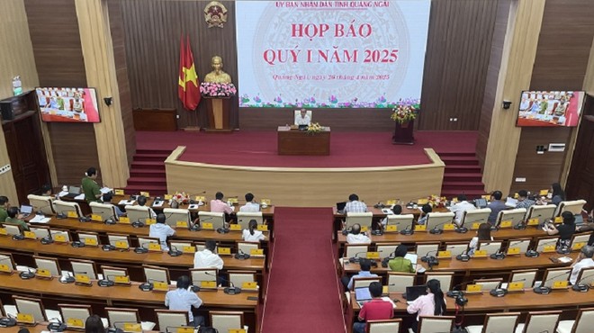 UBND tỉnh Quảng Ngãi tổ chức họp báo quý I/2025. 