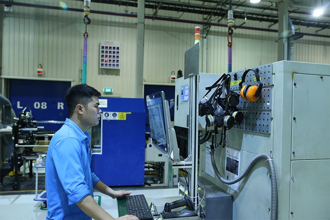 Kl994 nhà cái bóng đá world cup tại Nhà máy ABB (Bắc Ninh). Ảnh: Đức Thanh