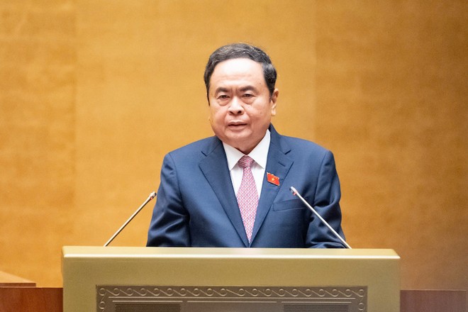 Chủ tịch Quốc hội Trần Thanh Mẫn phát biểu bế mạc Kỳ họp thứ 9, Quốc hội khóa XV. 