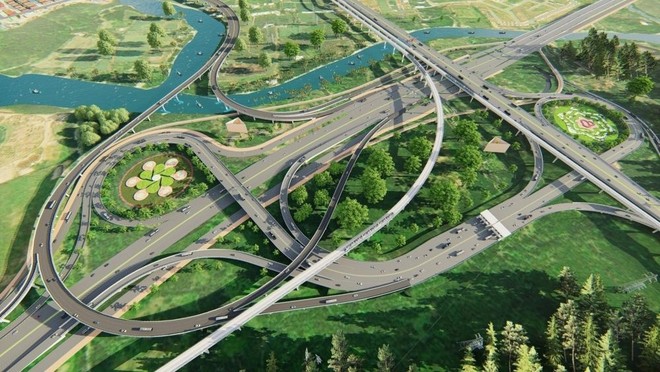 Một nút giao trên tuyến đường vành đai 3 TP.HCM.