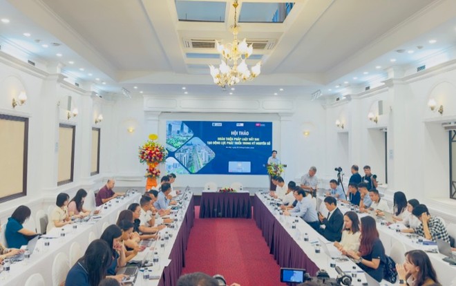 Toàn cảnh Hội thảo “Hoàn thiện Kl992 Tham Gia Ngay đất đai tạo động lực phát triển trong kỷ nguyên số”.
