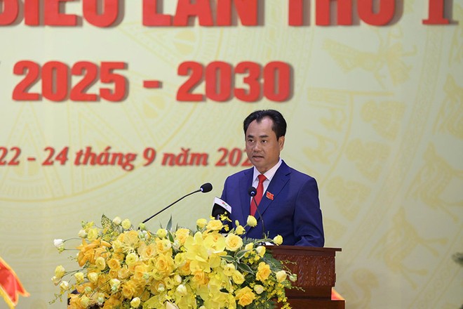 Ông Trịnh Việt Hùng, Bí thư tỉnh Thái Nguyên phát biểu khai mạc