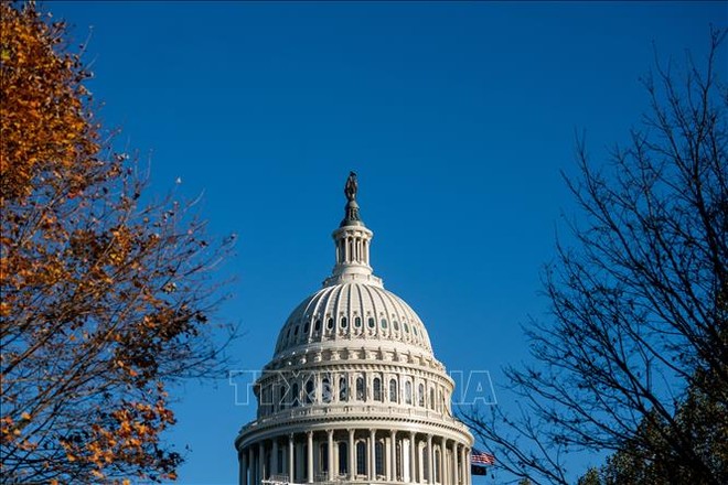 Tòa nhà Quốc hội Mỹ tại Washington, D.C. Ảnh: THX/TTXVN