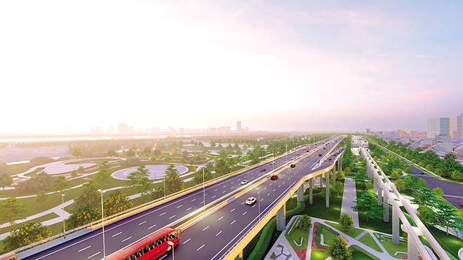 Phối cảnh Dự án Kl99ok phiên bản mới xây dựng trục đại lộ cảnh quan sông Hồng 