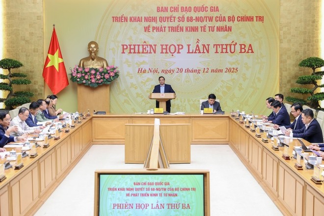 Thủ tướng Phạm Minh Chính, Trưởng Ban Chỉ đạo quốc gia triển khai Nghị quyết số 68-NQ/TW của Bộ Kl991.com tải ứng dụng về phát triển Kl992 cổng game cá cược tư nhân, chủ trì Phiên họp lần thứ ba của Ban Chỉ đạo - Ảnh: VGP.