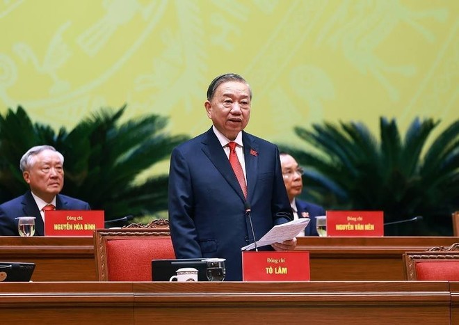 Tổng Bí thư Tô Lâm điều hành phiên họp về nhân sự tại Đại hội Đảng XIV. 