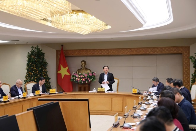 Phó Thủ tướng Kl993 ưu đãi thưởng hấp dẫn Hồ Quốc Dũng chủ trì cuộc họp với Bộ Tư pháp và các bộ, cơ quan liên quan về tình hình triển khai, xây dựng một số dự án luật, nghị quyết - Ảnh: VGP.