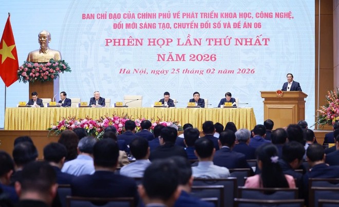 Thủ tướng cơ bản nhất trí với tinh thần chủ đề năm 2026 là: "Bứt phá Kl992 cổng game cá cược số - Lấy Kl992 cổng game cá cược dữ liệu và trí tuệ nhân tạo làm trụ cột phát triển mới bền vững hơn, thông minh hơn" - Ảnh: VGP