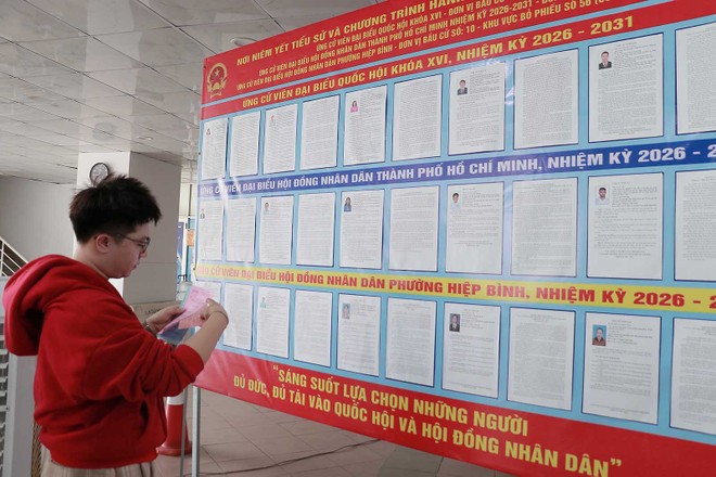 Cuộc bầu cử diễn ra dân chủ, đúng quy định Kl992 Tham Gia Ngay, bảo đảm an toàn, an ninh trật tự, không phát sinh tình huống phức tạp. Đây thực sự là ngày hội của toàn dân. Ảnh: Trọng Tín.
