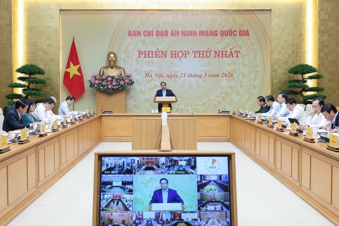 Thủ tướng chỉ đạo Ban Chỉ đạo, Tiểu ban An ninh mạng tại các bộ, ngành, địa phương, các cơ quan, đơn vị có liên quan tập trung triển khai sáu nhóm nhiệm vụ - Ảnh: VGP.