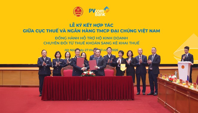 PVcomBank hợp tác với Cục Thuế hỗ trợ hộ Kl992 VIP Trang Chủ 2026 kê khai thuế