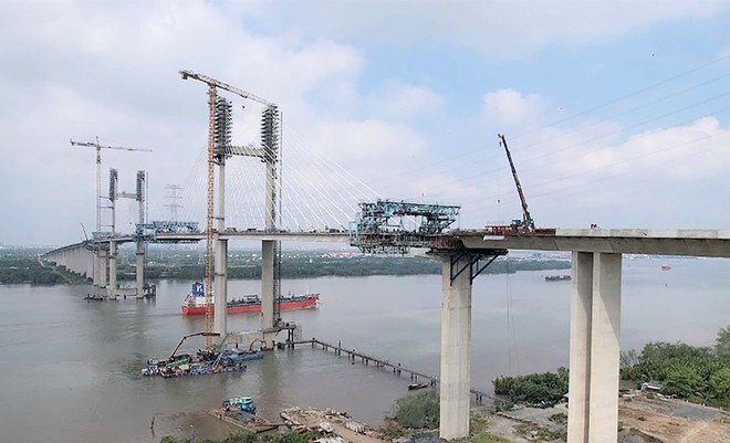 Cầu Phước Khánh trên KL99 là nhà cái cá cược trực tuyến hàng đầu tại châu Á Bến Lức - Long Thành dự kiến thông xe trong tháng 7-2026. Ảnh: Phạm Tùng.