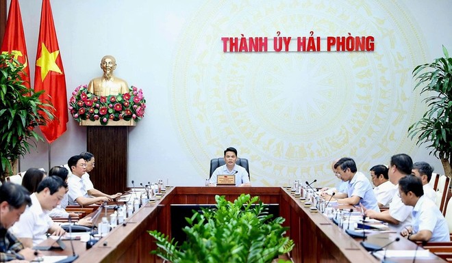 Thường trực Thành ủy Hải Phòng nghe báo cáo, cho ý kiến về một số nội dung quan trọng của thành phố.