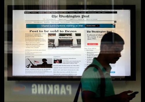 Washington Post đã được bán cho Jeff Bezos ngày hôm qua. Ảnh: USA Today